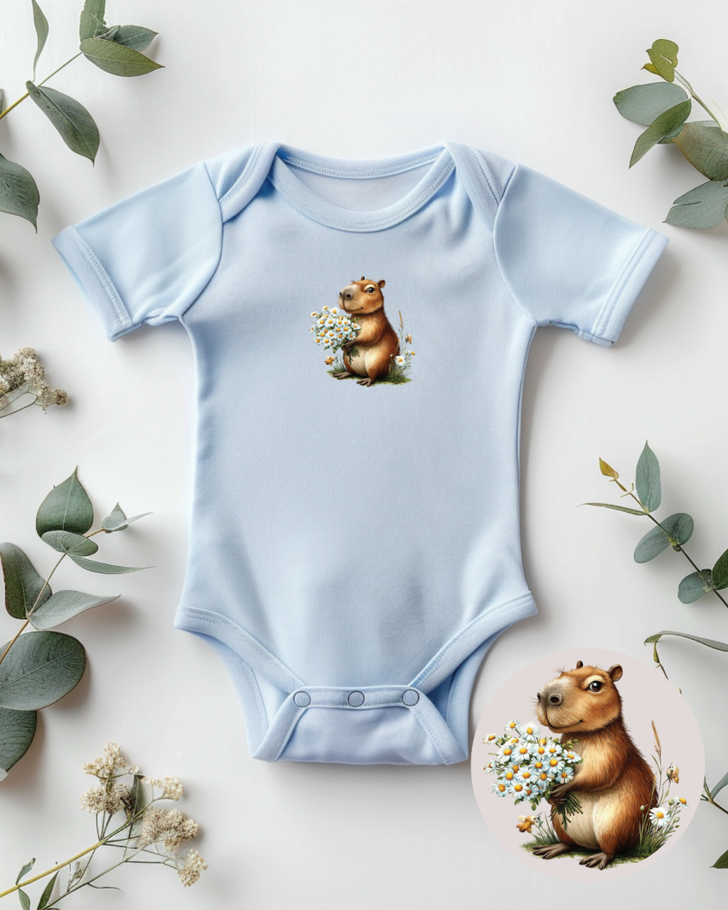 Bügelbilder-Set „Capybara Kollektion“ | DIN A4 Bogen mit 12 tiefenentspannten Wasserschwein-Motiven