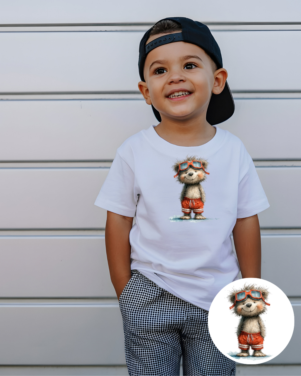 Bügelbilder-Set „Teddy Bär Sommer“ | DIN A4 Bogen mit 12 Motiven zum Aufbügeln für Kinder
