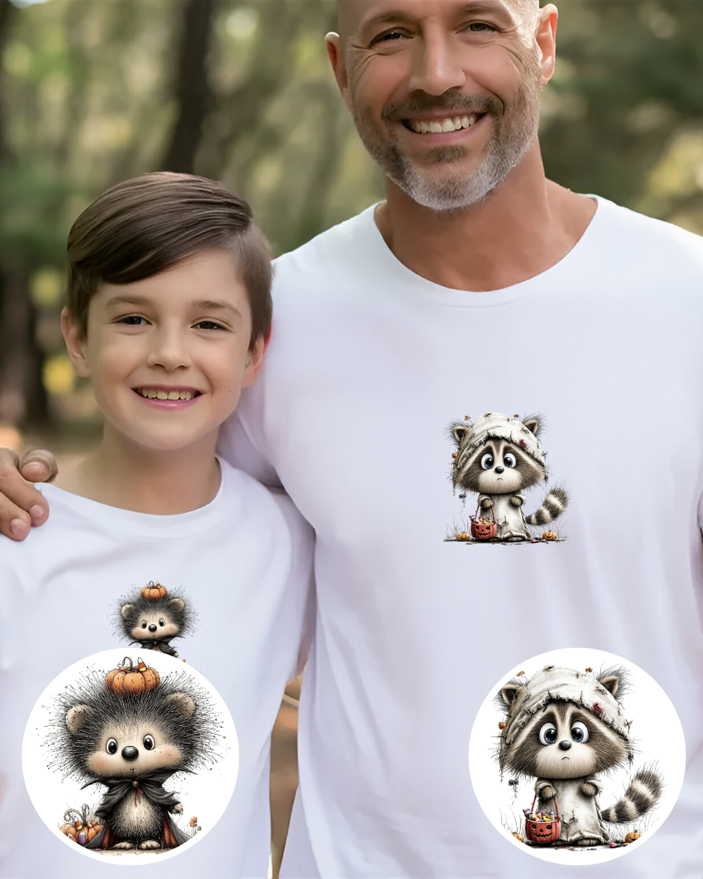 Bügelbilder-Set „Animals Halloween“ | DIN A4 Bogen mit 12 süße Schauermotive zum Aufbügeln für Kinder