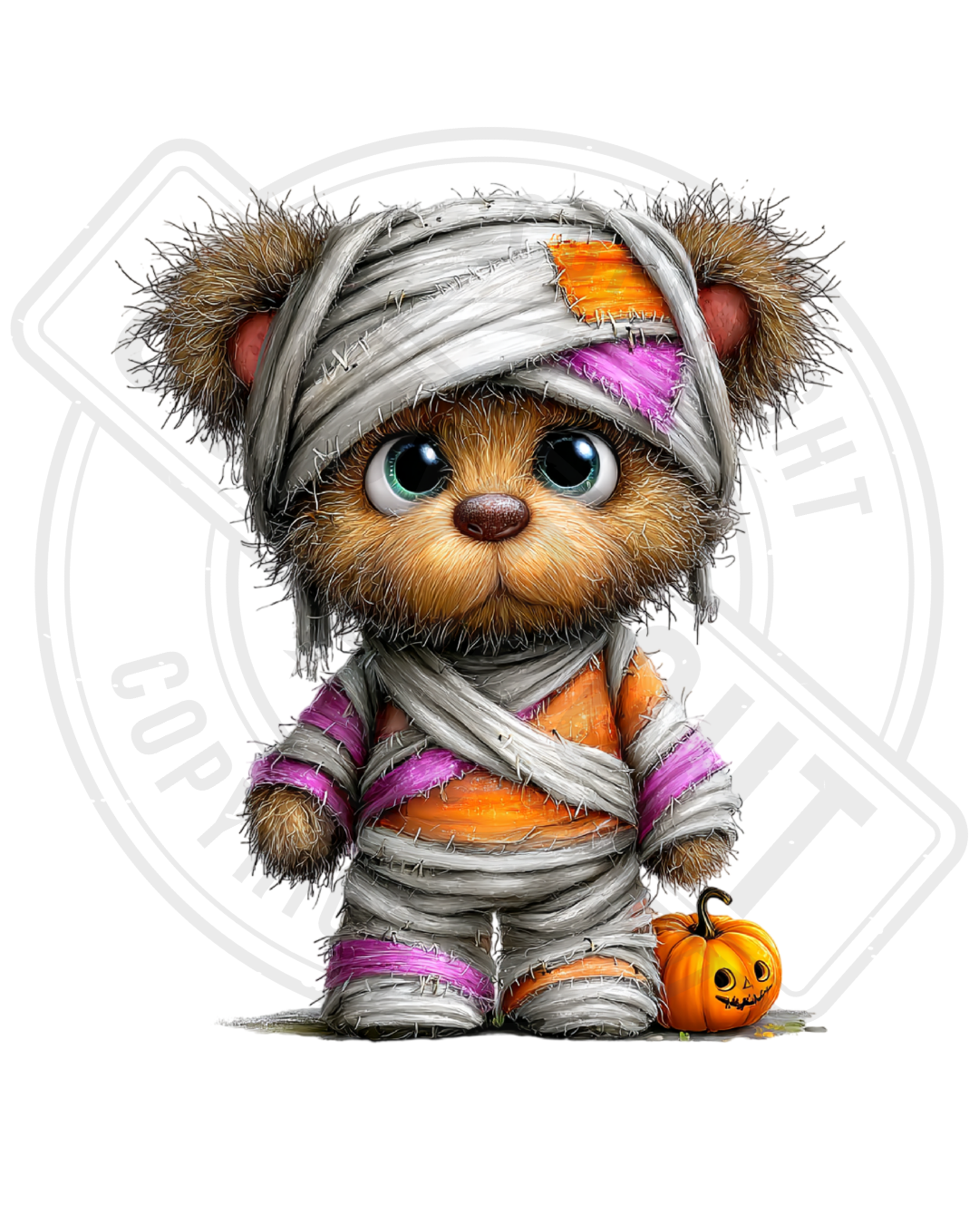 Bügelbild - Mumien-Teddy01