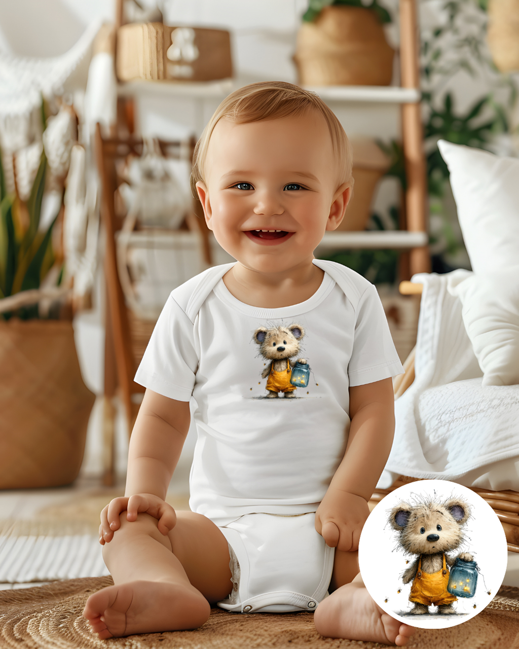 Bügelbilder-Set „Teddy Bär Sommer“ | DIN A4 Bogen mit 12 Motiven zum Aufbügeln für Kinder