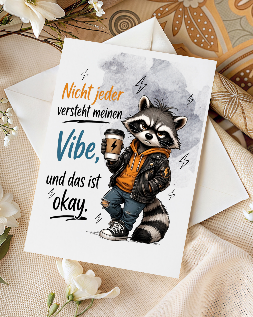 Grußkarte mit DTF-Veredelung & Umschlag – Nicht jeder...