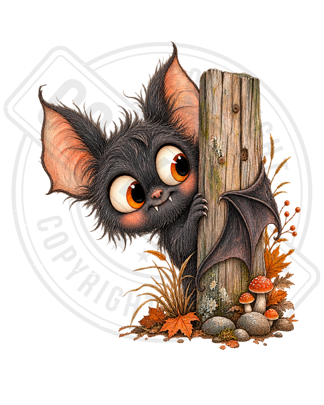 Bügelbild - Versteckte Fledermaus