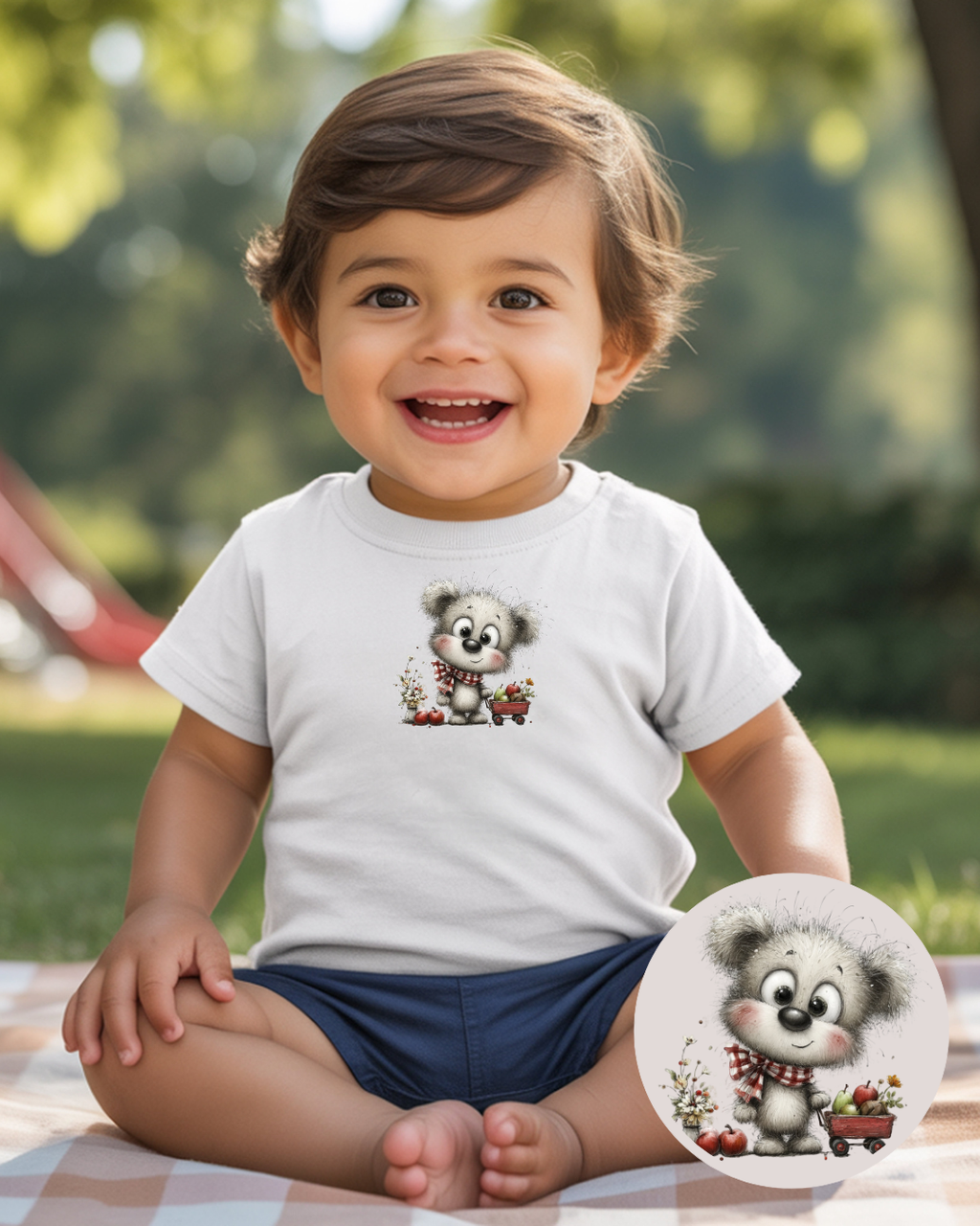 Bügelbilder-Set „Teddy Herbst“ | DIN A4 Bogen mit 12 süßen & coolen Bären-Motiven zum Aufbügeln für Kinder