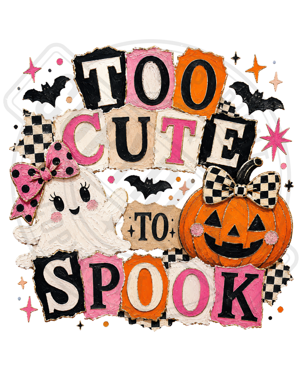 Bügelbild - too cute to spooke