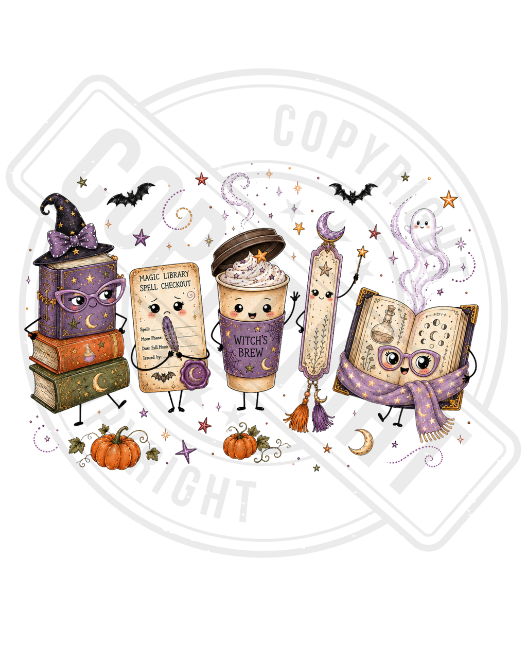 Bügelbild - Halloween Lese-Set