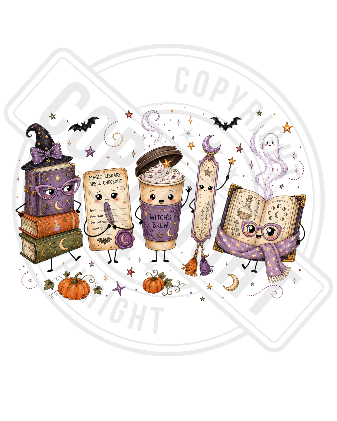 Bügelbild - Halloween Lese-Set
