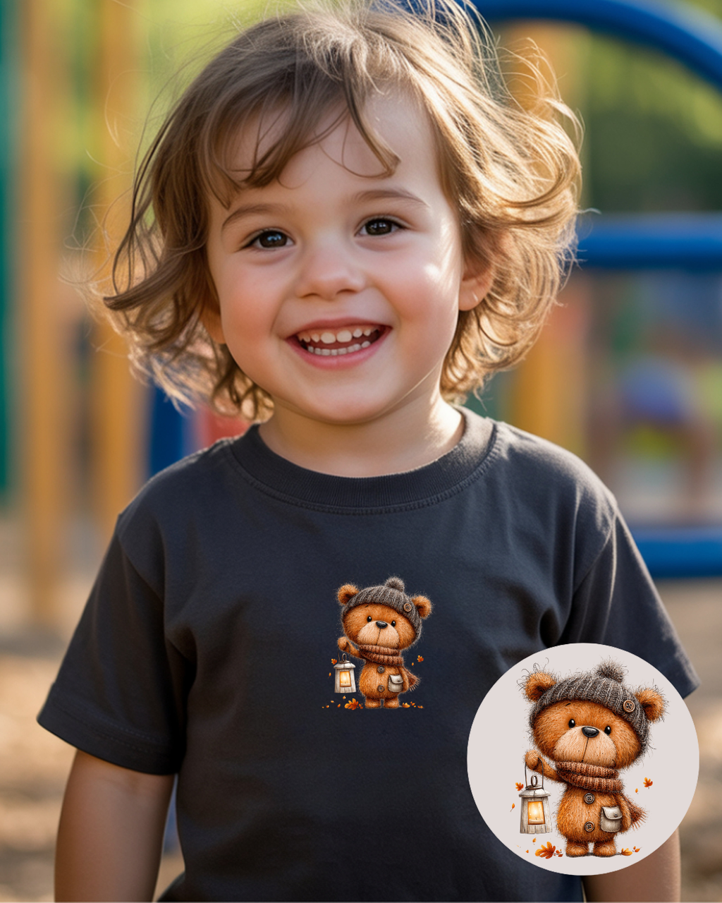 Bügelbilder-Set „Teddy Herbst“ | DIN A4 Bogen mit 12 süßen & coolen Bären-Motiven zum Aufbügeln für Kinder