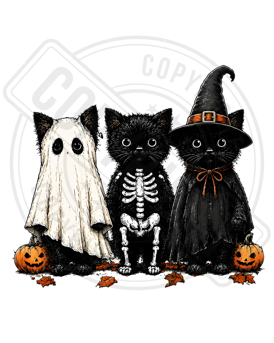 Bügelbild - Katzen Trio