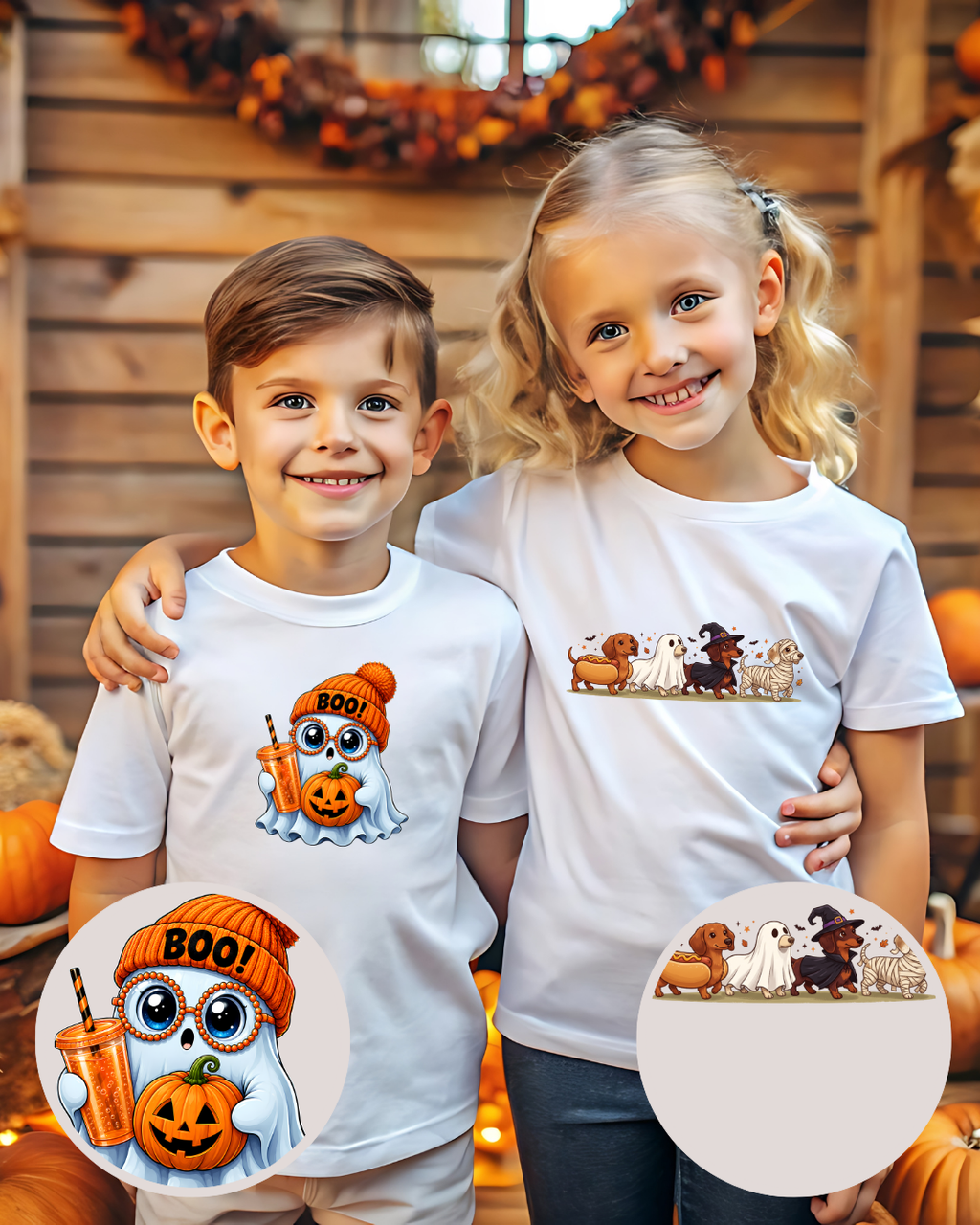 Bügelbild - BOO Gespenst