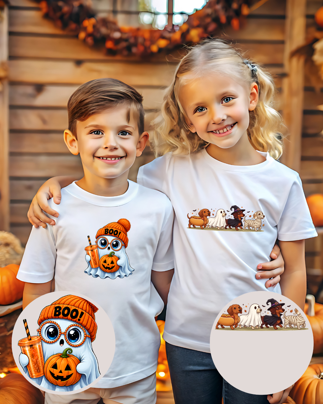 Bügelbild - BOO Gespenst
