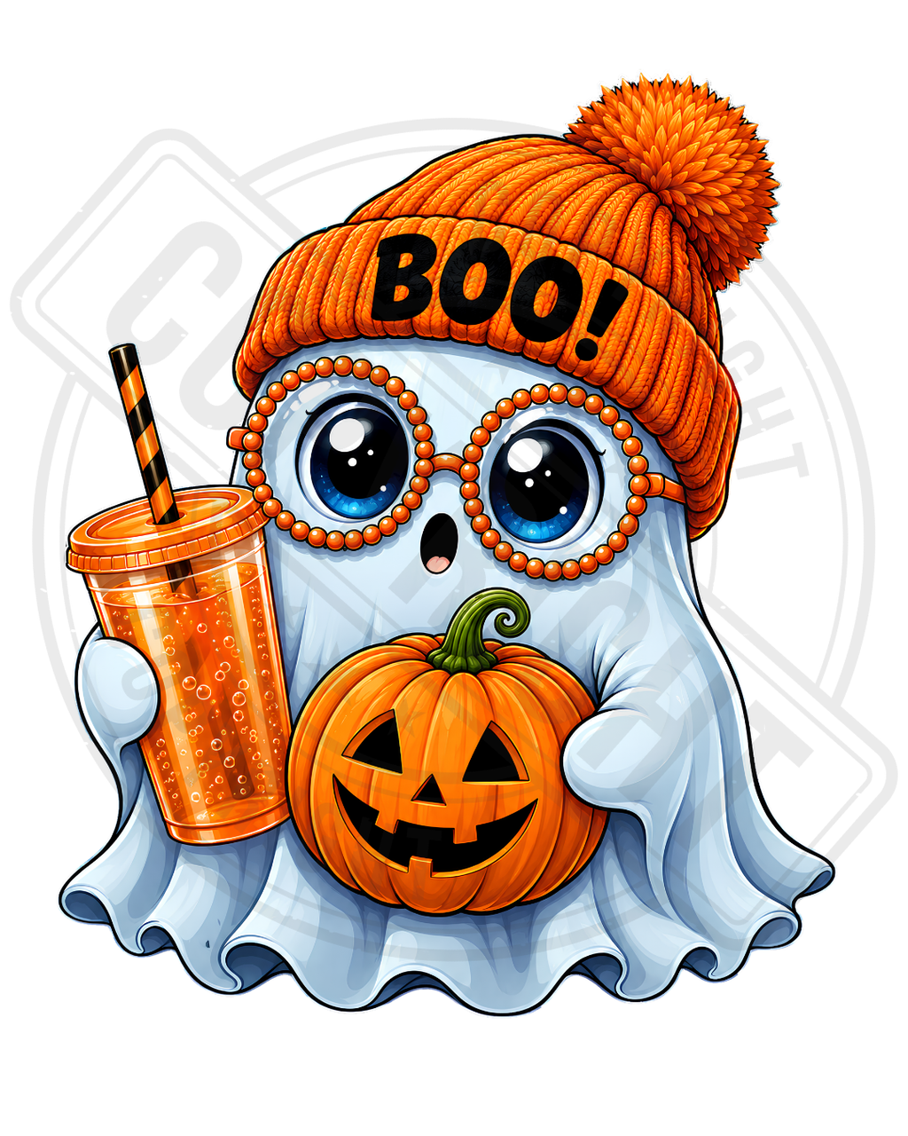 Bügelbild - BOO Gespenst