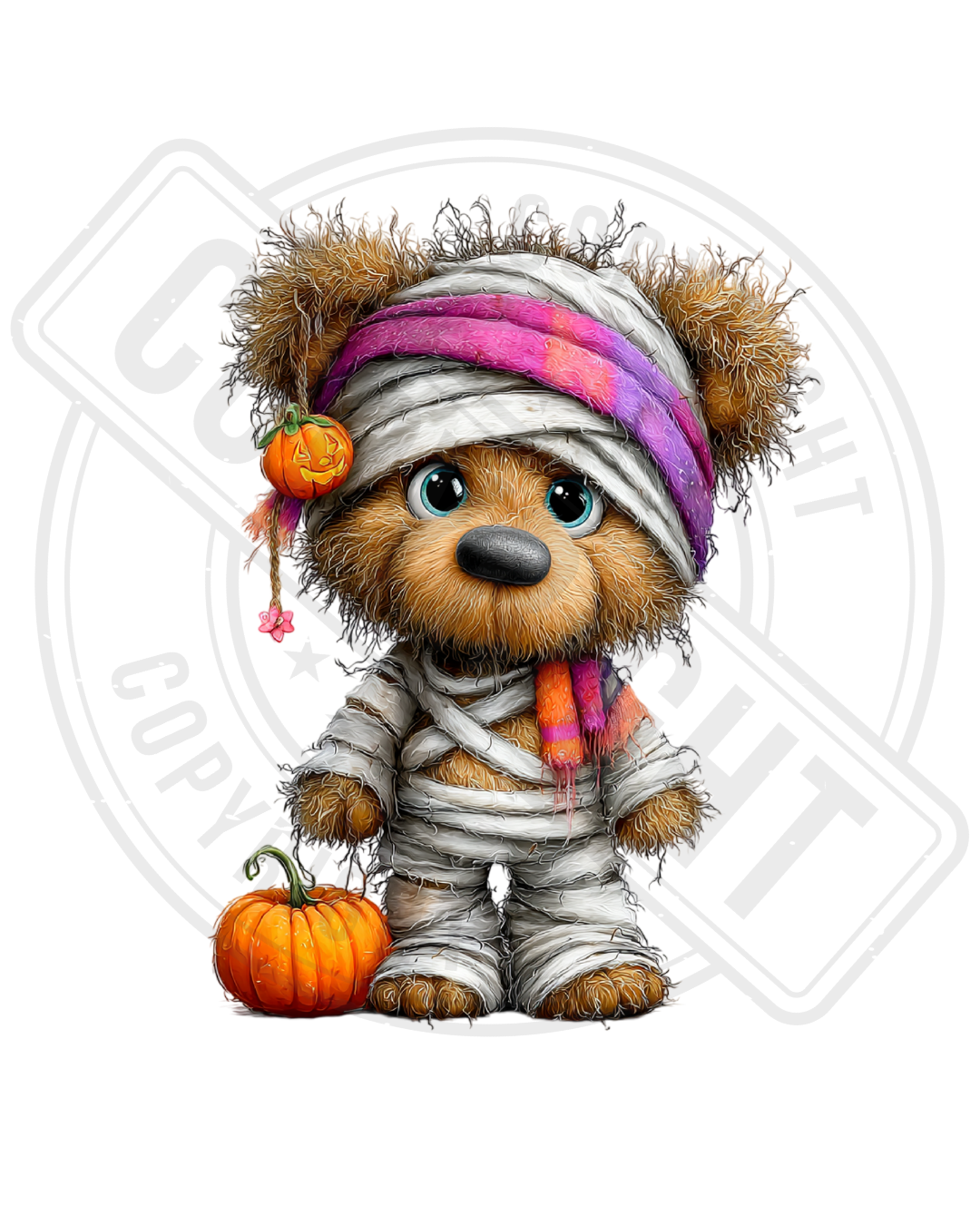 Bügelbild - Mumien-Teddy02