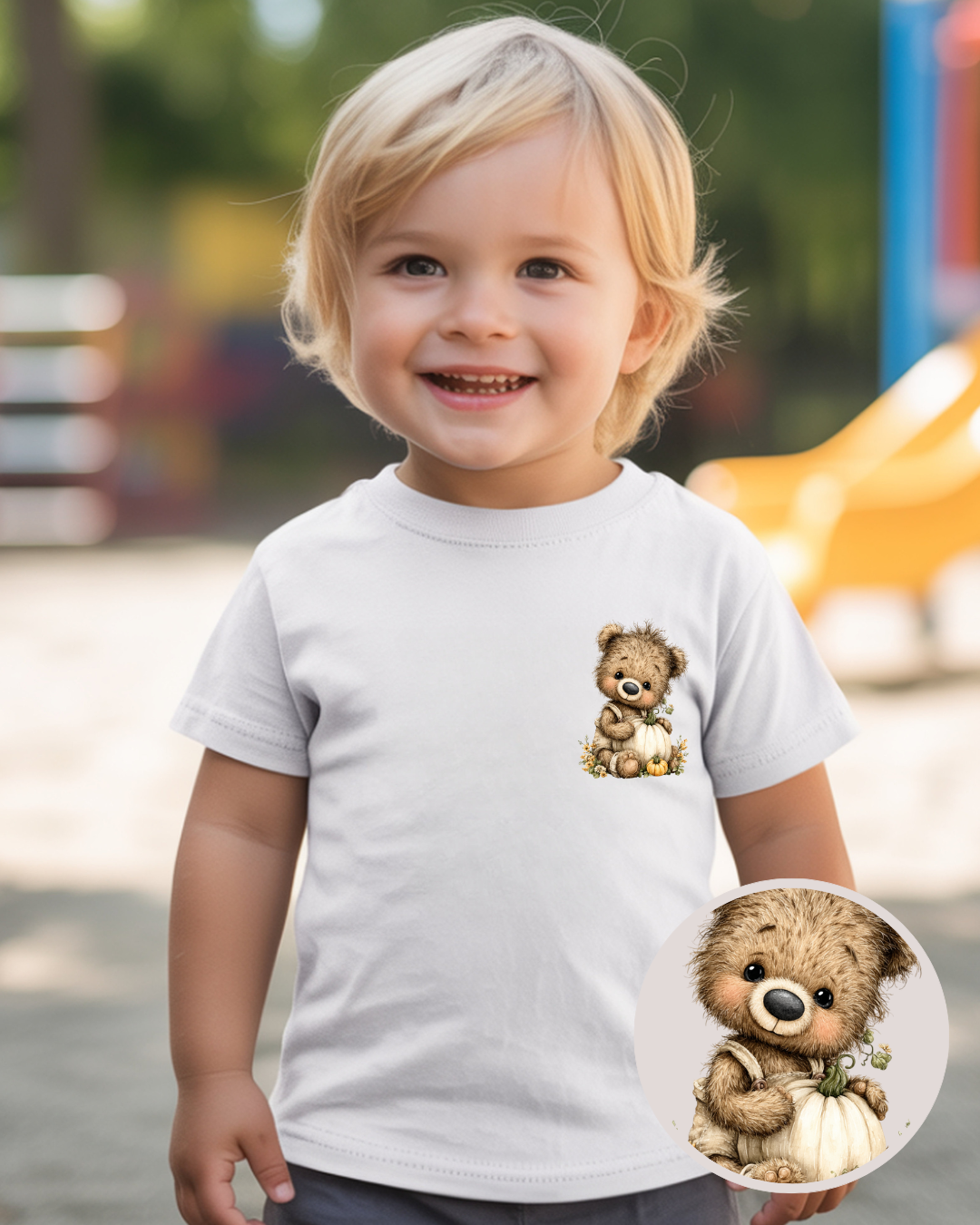 Bügelbilder-Set „Teddy Herbst“ | DIN A4 Bogen mit 12 süßen & coolen Bären-Motiven zum Aufbügeln für Kinder