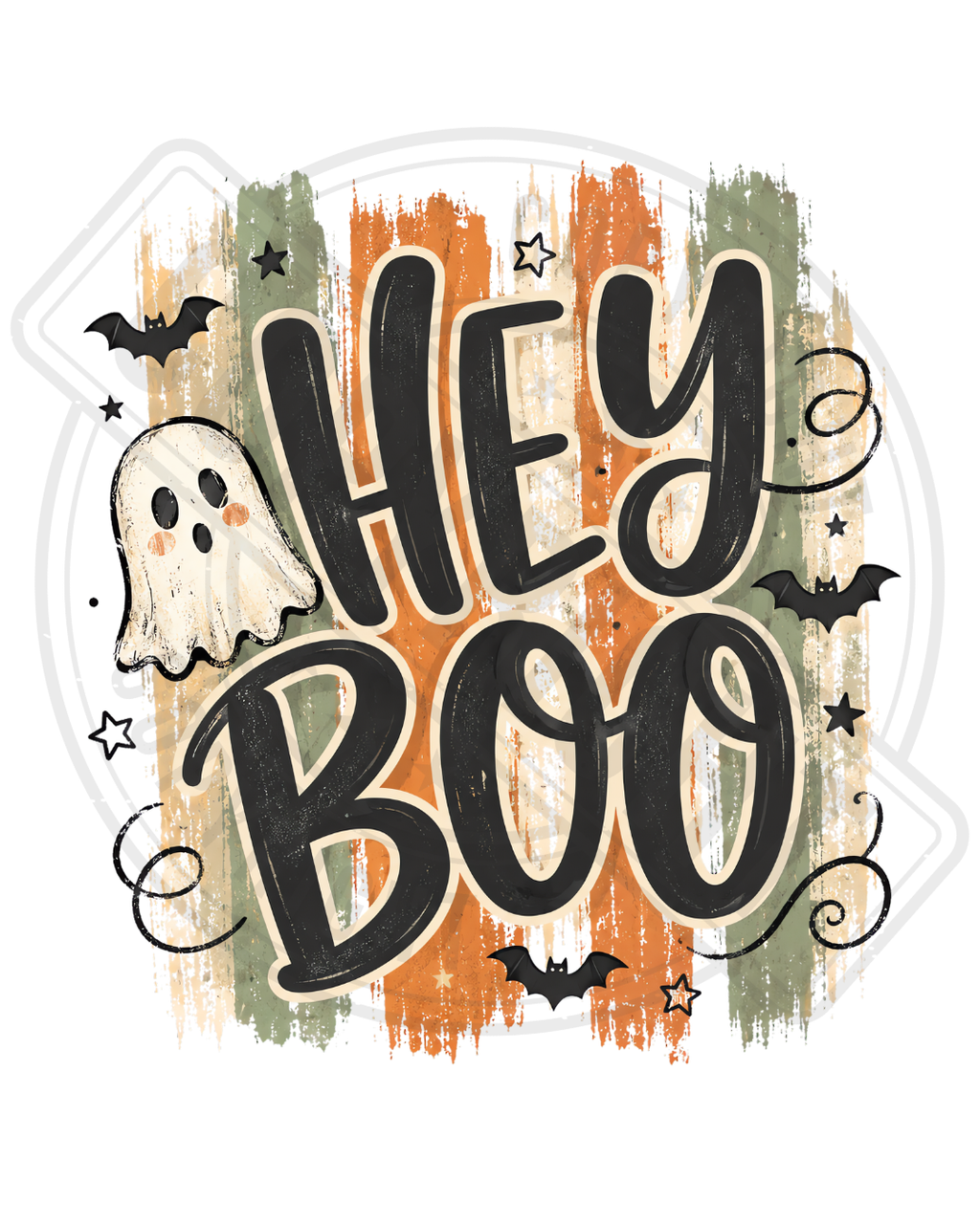 Bügelbild - Hey BOO
