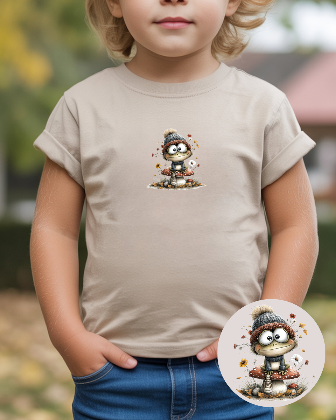 Bügelbilder-Set „Pilze Herbst“ | DIN A4 Bogen mit 12 süßen Pilzmotiven zum Aufbügeln für Kinder
