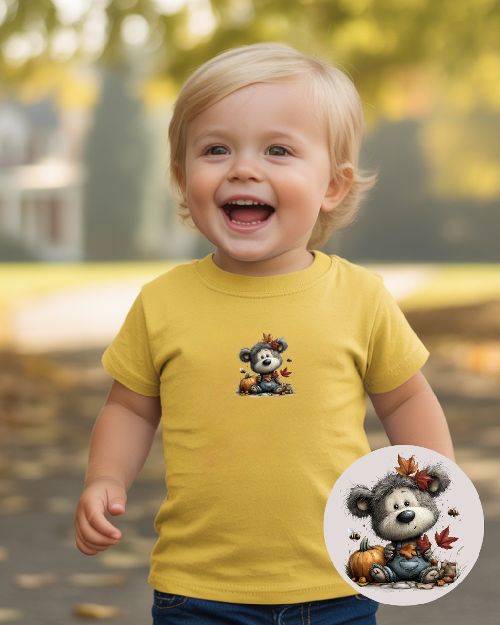 Bügelbilder-Set „Teddy Herbst“ | DIN A4 Bogen mit 12 süßen & coolen Bären-Motiven zum Aufbügeln für Kinder