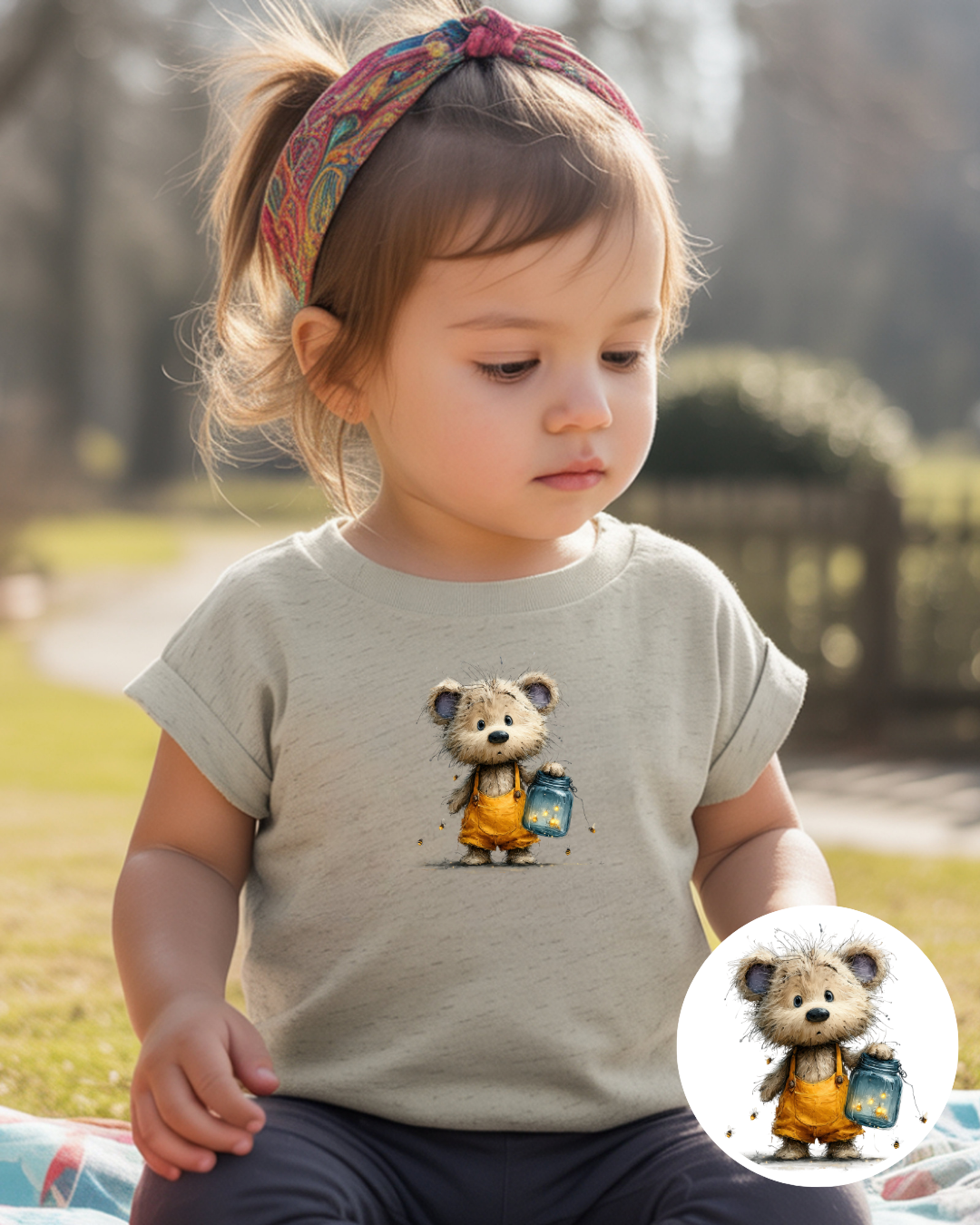 Bügelbilder-Set „Teddy Bär Sommer“ | DIN A4 Bogen mit 12 Motiven zum Aufbügeln für Kinder