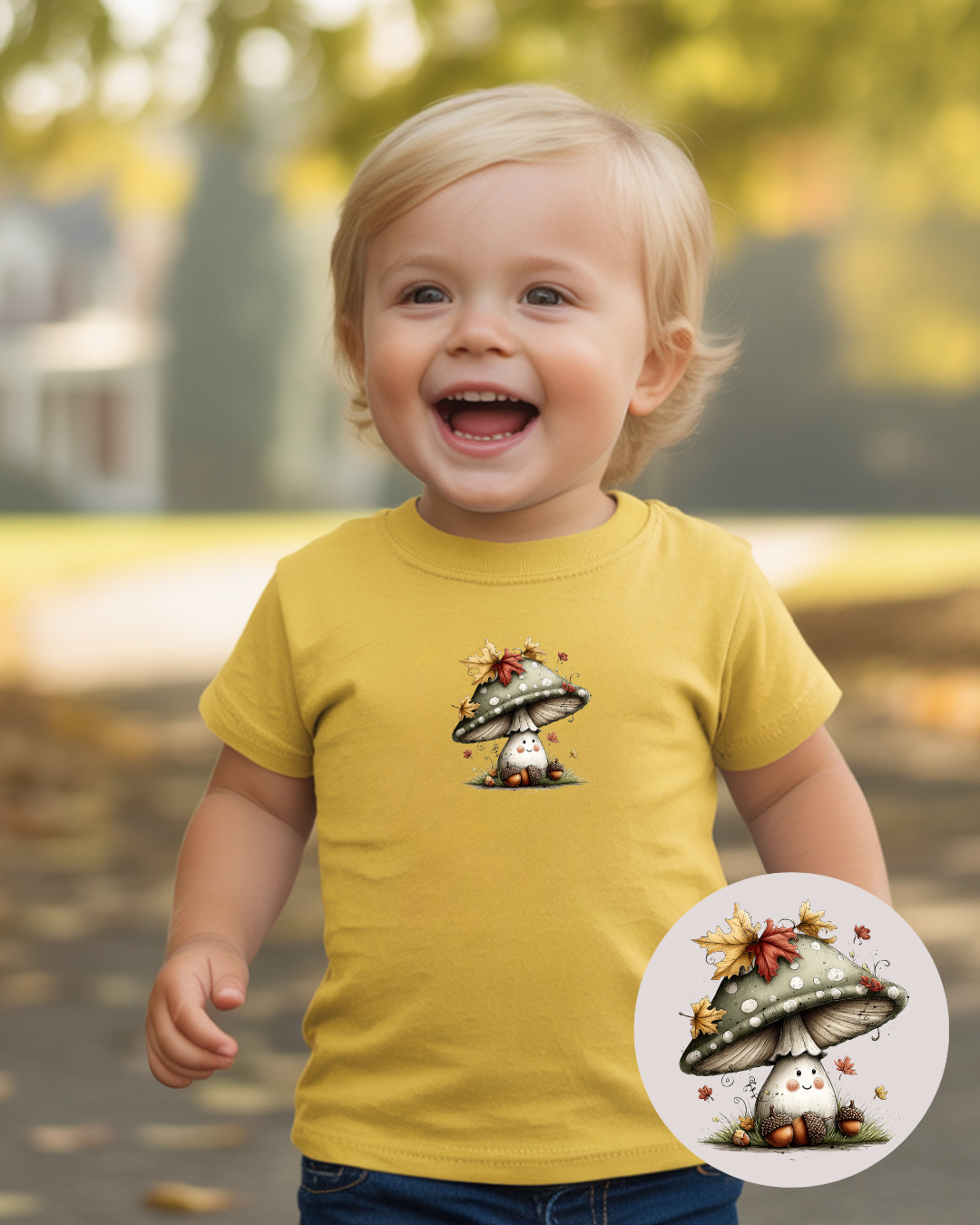 Bügelbilder-Set „Pilze Herbst“ | DIN A4 Bogen mit 12 süßen Pilzmotiven zum Aufbügeln für Kinder