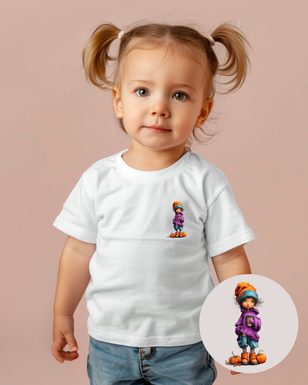 Bügelbilder-Set „Girls Herbst Kollektion“ | DIN A4 Bogen mit 12 süßen Magie- & Herbstmotiven zum Aufbügeln