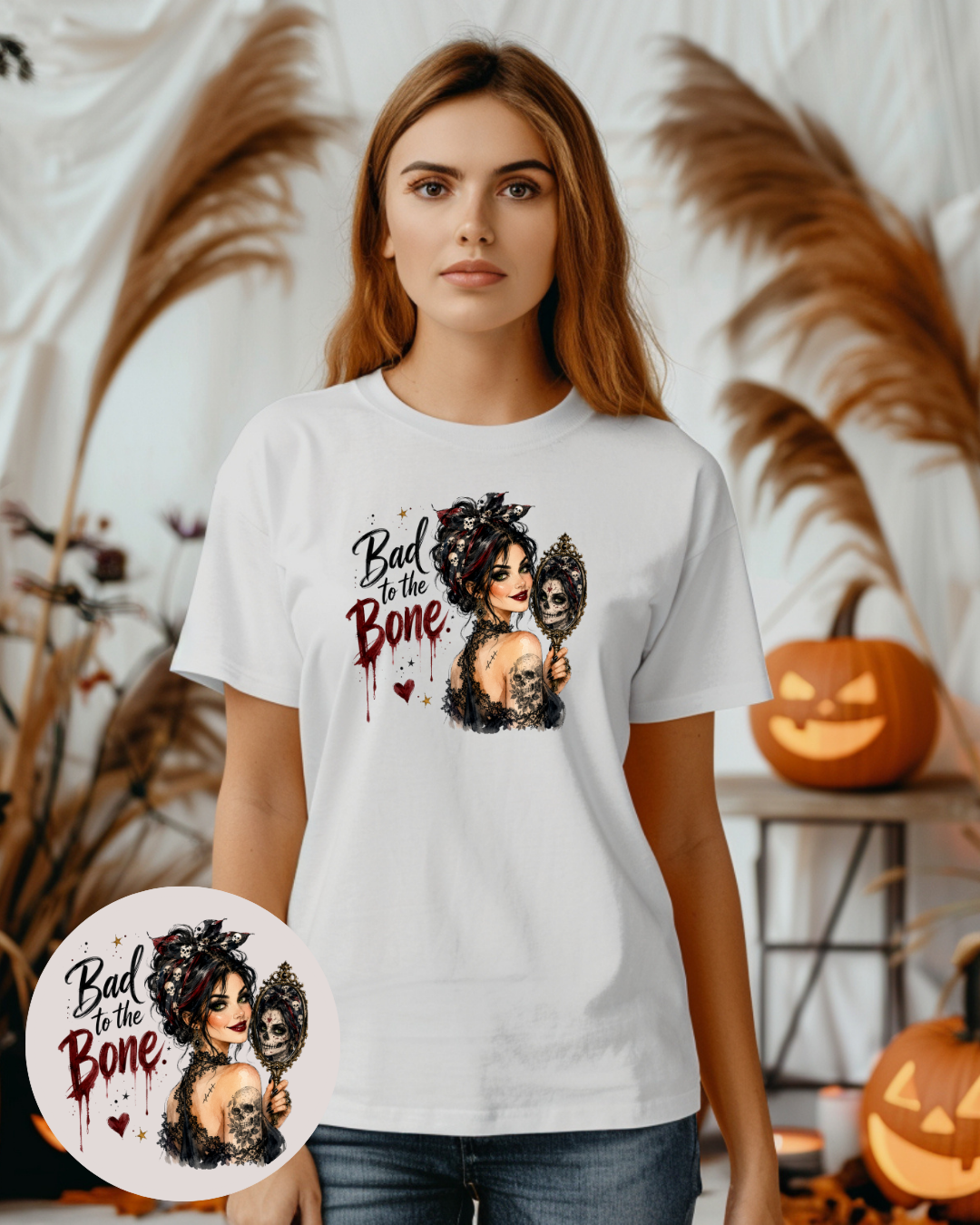 Bügelbild „Bad to the Bone“