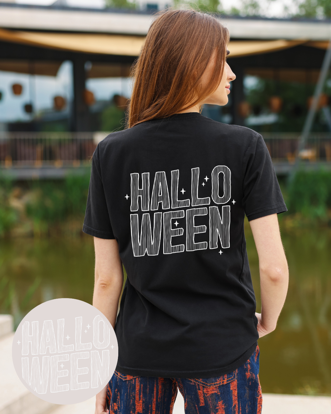 Bügelbild - Halloween white