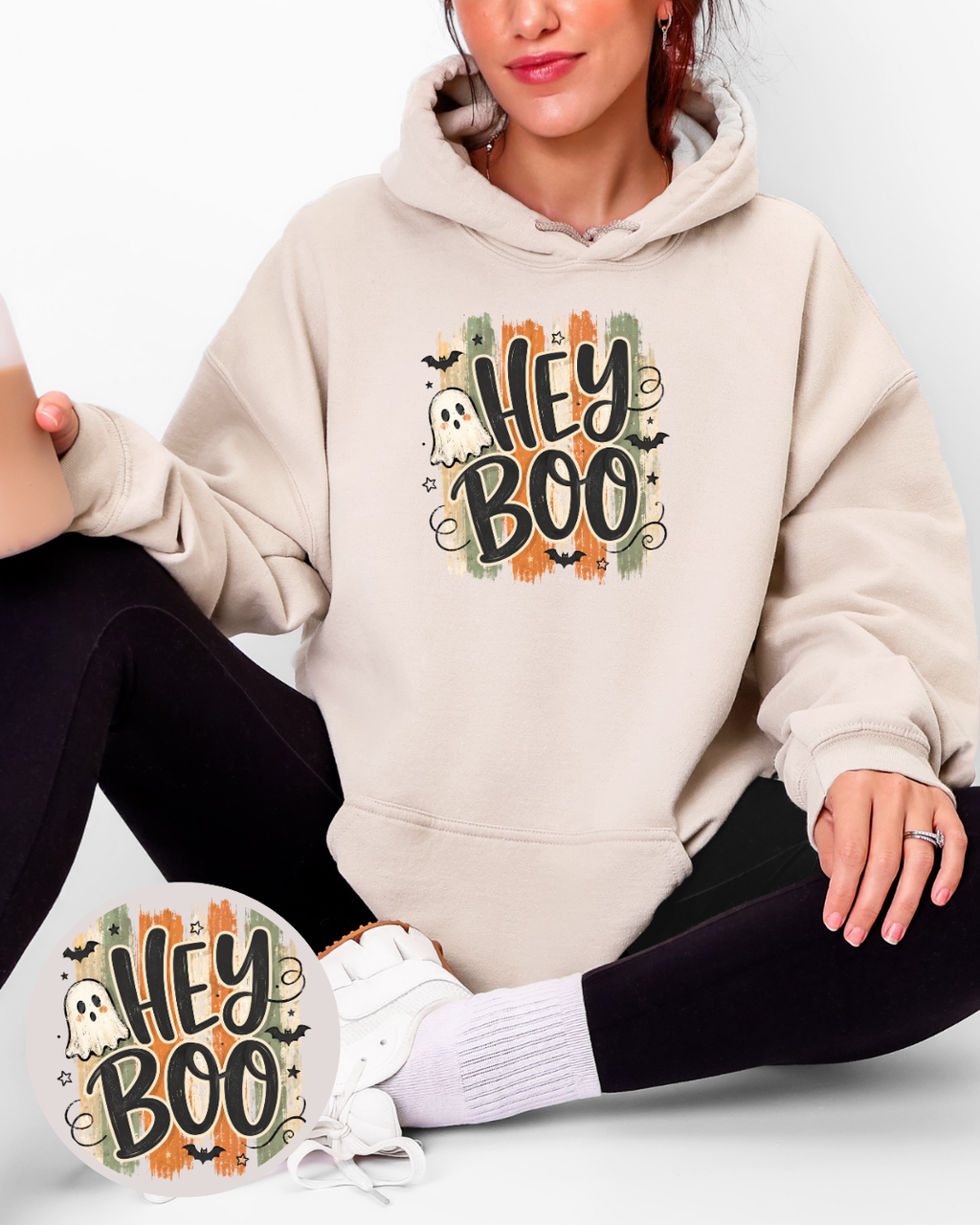 Bügelbild - Hey BOO