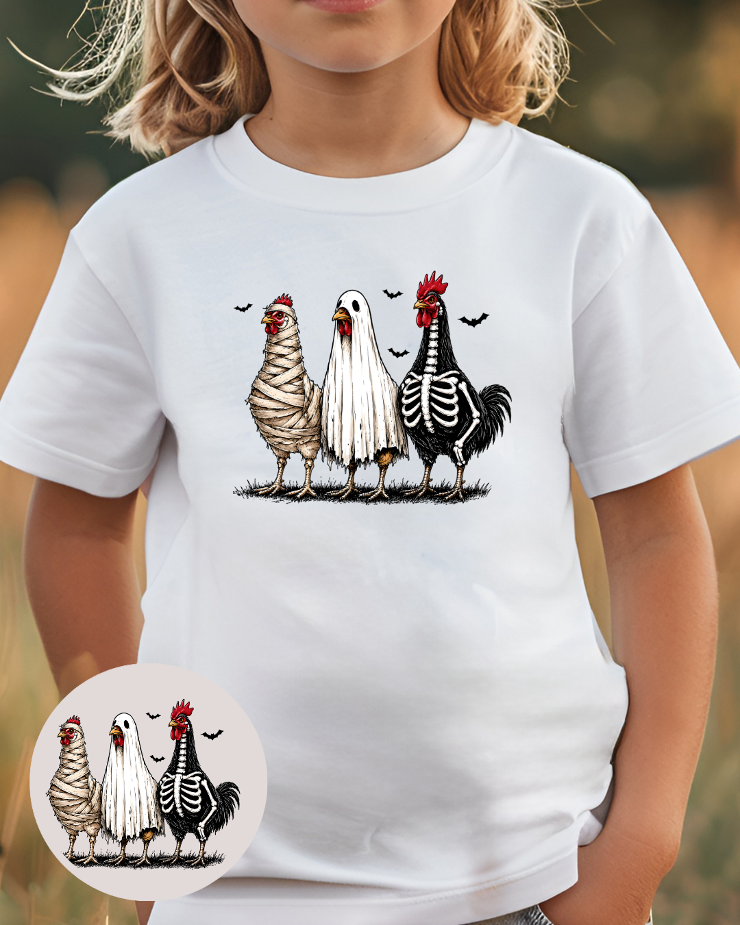 Bügelbild - Hühner-Trio